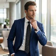 Corbata con cremallera para hombre, adecuada para uso diario en negocios y viajes - Negro - Ver 3