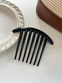 1/3pcs Women's French Style Hair Combs, 7-Tooth Tortoiseshell Material Side Hair Combs, Suitable For Thick And Fine Hair, Strong Hold Decorative Celluloid Hair Combs - Multicolor - View 9