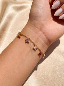 1pc Pure Silver Flower Bracelet, Luxury Women's Daily Wear Jewelry, Elegant And Versatile, Perfect For Valentine's Day, Birthday Party And Everyday Wear - Flower Bracelet - View 4