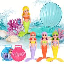 Mermaid Pool Toys For Kids, Transparent Shell Mermaid, Summer Pool Party Gift, Beach Toy, Pool Toy, Bath Toy - Multicolor - View 2