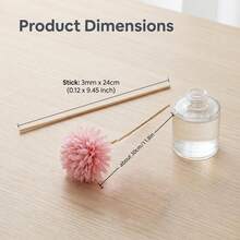 19pcs Artificial Ball Chrysanthemum Decorative Vine Ball Wooden Bead Diffuser Stick DIY Aromatherapy Decor - 19pcs - View 4