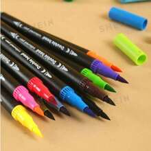 120/72/60/36/24 Colors Dual-Tip Markers - Colorful Watercolor Pens Art Pens Fine Line Calligraphy Pens - Adult Coloring Painting Doodle Art Markers - Premium CD Packaging - Sets - View 6