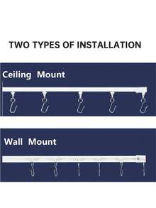 10/40/80pcs Metal Curtain Track Hooks, S-Shaped Small Curtain Hooks, Suitable For Metal Curtain Tracks, Ceiling Or Wall Curtain Tracks, As Well As Plastic Slider Tracks And Rollers, Easy Installation - Multicolor - View 7