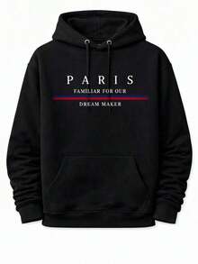 Moletom Canguru Paris 2 Blusa Unissex Masculino Feminino 75% Algodão E 25% Poliéster Top Premium Street Wear Lançamento Envio Imediato Varias Cores!! - Preto - Visão 3