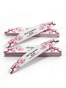 10/2PCS Half Moon Shape 100/180 Professional Nail File Strips - Pink - View 6
