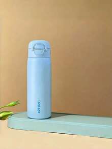Vaso aislado con doble boca de acero inoxidable 316, botella deportiva portátil de alta calidad 2 en 1 unisex para estudiantes, botella de agua para la escuela o el camping - Azul 500 ml - Ver 3