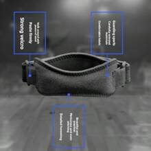 1pc Adjustable Patella Knee Support Strap, Shock-Absorbing Compression Knee Brace For Running, Hiking, Basketball, Meniscus Protection, Fitness - Black - View 11