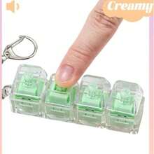 1pc Stress Relief Button, Adult Keyboard Fingertip Toy, Creamy Crisp Clicker Keychain, Cute Button Finger Clicking Toy, Anxiety And Stress Relief Gift, With Vibrant Macaron Colors. The Appearance, Color And Design Are Very Attractive, Making It A Perfect Choice For Party Favors, Gifts And Presents For Friends. (Colorful) - Multicolor - View 10