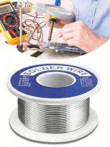 63-37 Tin-Lead Rosin Core Solder Wire, Diameter 0.6/0.8/1mm, Suitable For Electrical Welding, Contains 2.5% Flux - Silver - View 2