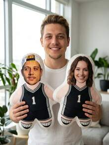 Customized Personalized Team-Shaped Plush Pillow Doll, Upload Your Photo, Personalized Gift, Sports Team Couple Gift, Birthday Surprise Gift For Team Enthusiasts, Fashionable, Colorful, Cute And Minimalist - Multicolor - View 9