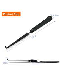 2 PCS/1 Set Stainless Steel Black Wick Dippers, Put Out Extinguish Candle Wick Dipper Candle Hook, Candle Tools, Candle Accessories Candle Hook Home Candle Wick Tools For Daily Use - Multicolor - View 2