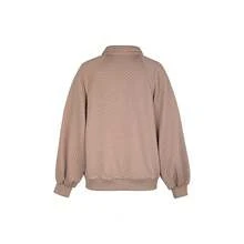 New Arrival: European And American Women's Casual Autumn And Winter Pullover Sweatshirt With A Textured Collar - 棕色 - 查看 9