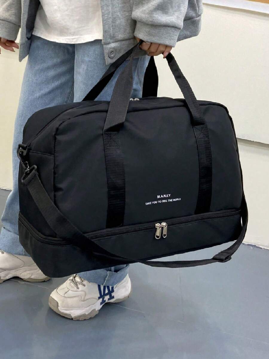 Bolsa de viaje de gran capacidad para pernoctar, bolsa tote para gimnasio, deportes y yoga, adecuada para negocios, bolsa de viaje para mujeres, portátil, ligera