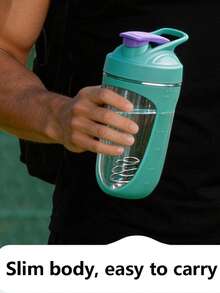 500ml 塑膠搖搖杯 蛋白粉搖搖杯 代餐奶昔攪拌杯 健身水杯 運動水壺 - 彩色 - 查看 4