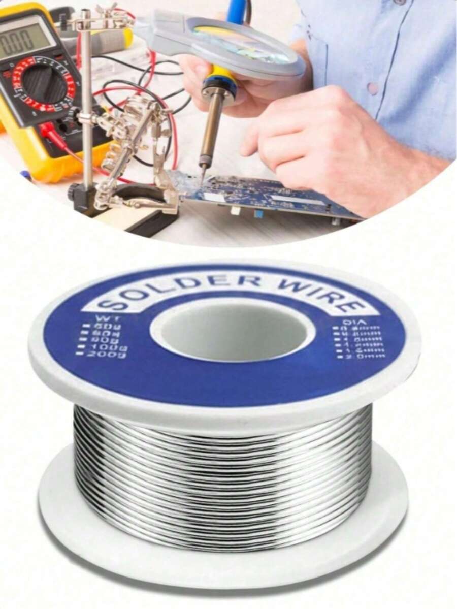 63-37 Tin-Lead Rosin Core Solder Wire, 0.6/0.8/1mm Diameter, For Electronic Soldering, 2.5% Flux
