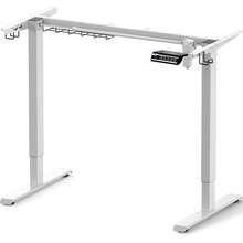 SHW - Marco de computadora eléctrico de alta calidad, base motorizada ajustable en altura para mesas de 40 a 72 pulgadas, marco de soporte suave para el hogar u oficina, color blanco - blanco - Ver 4