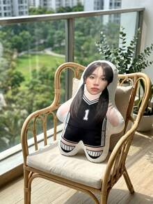 Customized Personalized Team-Shaped Plush Pillow Doll, Upload Your Photo, Personalized Gift, Sports Team Couple Gift, Birthday Surprise Gift For Team Enthusiasts, Fashionable, Colorful, Cute And Minimalist - Multicolor - View 4