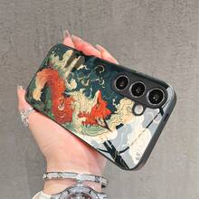 携帯電話ケース - レトロ柄ガラスおしゃれな携帯電話ケース、 17 Pro Max/17 Air/16 Pro Max/16 E/15 Pro Max/14 Pro Max/13 Pro Max/12 Pro Max/11 Pro Maxに適しています。 - ブラック - チェックする 5