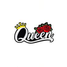 Ensemble de patchs thermocollants brodés Magic Melanin Queen, couronne rose, Respect My Hair, Brown Babe, slogan Black Pride, applique à coudre pour veste en jean, chapeau, sac à dos, décoration DIY - B-noir - Voir 15