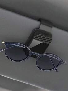 Universal Car Fashion Glasses Holder With Soft Foam Lining - Anti-Scratch Sun Visor Clip, One-Hand Release - Car, Truck And SUV Glasses Storage Organizer - Black Car Interior Accessory - A - View 14