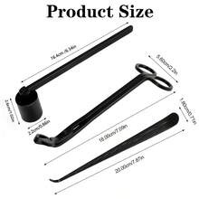 3 Buah atau 1 Set Alat Pemadam Sumbu Lilin Stainless Steel Hitam, Set Alat Penutup Lilin Stainless Steel, Pemangkas Sumbu Lilin, Alat Penutup Pemadam Lilin, Pencelup Sumbu Lilin, Untuk Pecinta Lilin, Set Aksesori Lilin untuk Penggunaan Sehari-hari - beraneka warna - View 2