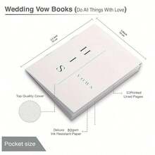 2 Elegantes Libros de Votos de Boda "Él & Ella" - 28 Páginas, 5.5" X 3.9" - Perfecto para Despedida de Soltera, Aniversario y Boda - Incluye Cartas de Amor en Cápsula del Tiempo - Recuerdo Ideal para Parejas y Regalos para Damas de Honor - Unitalla - Ver 6