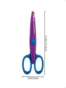 1/4/5/10pcs Handmade Scissors Set, Wavy Edge Paper Cutting Scissors, Multi-Functional Scissors, Paper Crafting, Cute Wavy Edge Scissors, Scissors Set, Asymmetrical Scissors, Handmade Design, Perfect For Creative Crafts, Home And School Use - The Styles and Colors Are Random - View 3