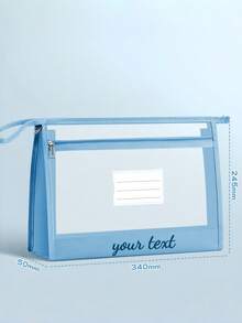 1pc Customized Oversized A4 Mesh Storage Bag - Multiple Colors Available, Transparent & Breathable, Dual Zipper Closure, Tear-Resistant & Reusable. Suitable For Office Supplies Or Handicrafts, Random Accessories - Multicolor - View 10