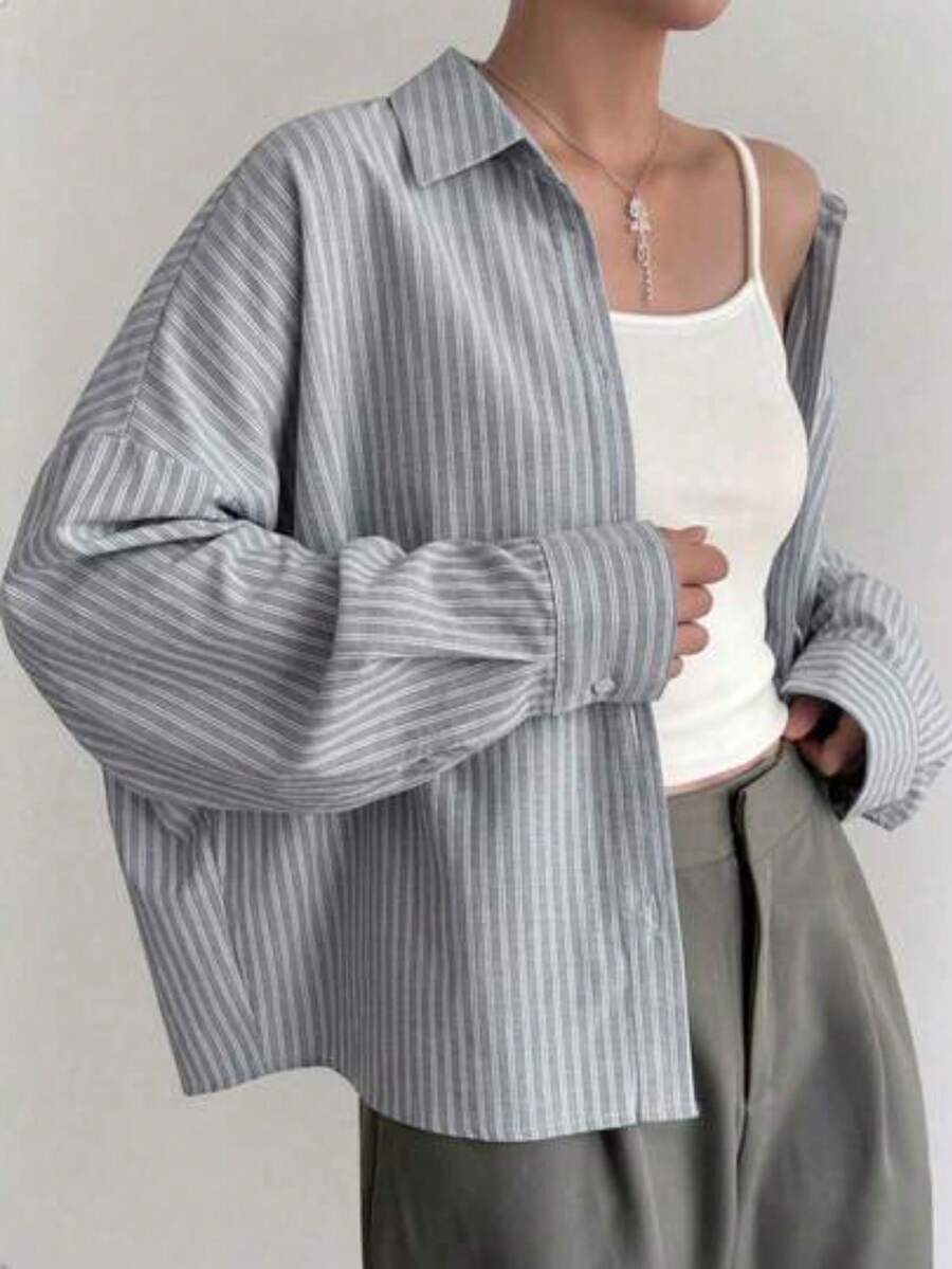 Women Blouses & Shirts - Gray - View 1