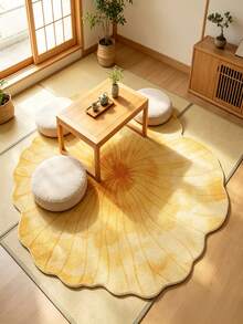 1 pieza Alfombra de dormitorio con diseño floral abstracto de loto amarillo curativo, alfombra de sala de estar - Material de franela suave, peso aprox. 850g/㎡, resistente a la suciedad, duradera, alfombra antideslizante, adecuada para alfombra de sala de estar, alfombra de dormitorio, alfombra de lado de la cama, alfombra de estudio, alfombra de área infantil, alfombra de cocina, tapete de cocina, alfombra de cuarto de lavado, alfombra de baño, decoración del hogar! Adecuada para todas las estaciones, alfombra de decoración festiva! - Multicolor - Ver 4