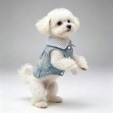 Dog Jacket Fashion Soft Dog Clothes For Small Medium Dogs Four Seasons Universal Durable Puppy Coat Pet Clothing - Blue - View 5