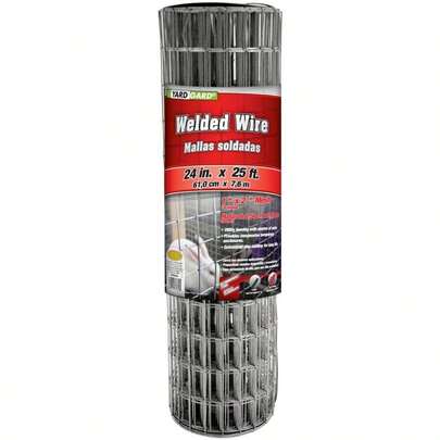 1 In. X 2 In. Mesh Welded Wire Fence Roll, 24 In. X 25 Ft., 16-Gauge Galvanized Steel Fence For Animal Enclosures, Garden Protection And Property Fencing
