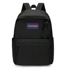 A Unisex, Plain, Large-Capacity Backpack For High School Students. It Features A Simple And Versatile Design With Multiple Pockets. - Black - View 7