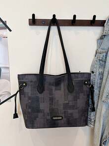 Vintage Commuter Large Capacity Underarm Bag For Women 2026 New Fashion Shoulder Bag Minimalist Personalized Handheld Tote Bag - Black - View 8