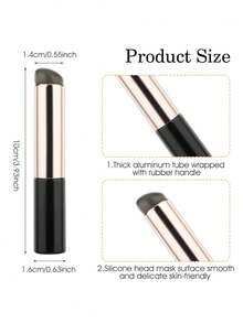2pcs Silicone Makeup Brushes, Reusable Round Head High Elasticity Lip Gloss Oil, Lip Mask Makeup Accessories, Daily Makeup Brushes - Multicolor - View 7