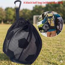 Portable Football Mesh Bag, Multi-Functional Drawstring Sports Mesh Bag, Foldable Football Mesh Bag, High-Quality Drawstring Sports Ball Bag Suitable For Basketball, Water Polo, Football, Volleyball. (Bag Only) - Black - View 10