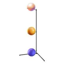 RibasuBB 3-Ball Stability Ball Rack Exercise Ball Stand Adjustable Ring Holders Fits 45–75cm Balls Corner Space-Saving Iron Frame - Default - View 7