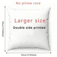 1pc Customized Pillow Case, DIY Personalized Pillow Cover, Home Decor, Suitable For Father's Day, Mother's Day, Halloween, Christmas, Christmas Eve, Valentine's Day, Birthday, Anniversary, Thanksgiving And Other Occasions - Multicolor - View 15
