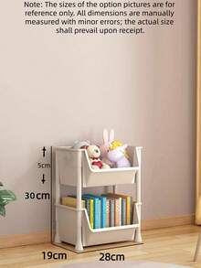 1pc Multi-Layer Open-Top Movable Bookshelf Storage Rack, Gap-Filling Simple Floor-Standing Dust-Proof Organizer For Children's Toys And Books, Suitable For Home, Bedroom, Study, Balcony, Housewarming Gift, Home Decor, Daily Essential - White - View 11