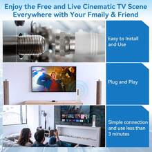 YAIUZGOO 可攜式 HDTV 天線 DVB-T 放大器 25dBi 250+ 英里接收範圍 超高清 HDTV 附放大器 VHF/UHF 快速反應 戶外天線套件 附磁性底座 適用於室內/戶外電視、智慧電視與舊款電視 - TV100 白色 - 查看 5