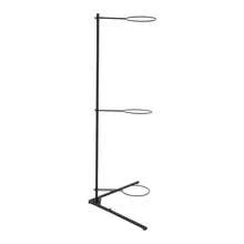 RibasuBB 3-Ball Stability Ball Rack Exercise Ball Stand Adjustable Ring Holders Fits 45–75cm Balls Corner Space-Saving Iron Frame - Default - View 8