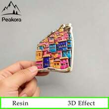 1pc Bogota Colombia Rainbow Community 3D Resin Magnet, Latin American Style Creative Travel Souvenir Magnetic Refrigerator Sticker, Home Decor Magnet - 1PC - View 7