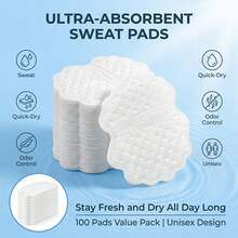 40Pcs Disposable Sweat Bundle Kit, Collar Protector Hat Liner + Armpit Pads, Self-Adhesive, Fight Hyperhidrosis, Comfortable Unflavored, Men Women - Multicolor - View 4
