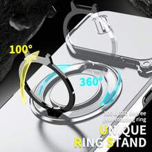 Order And Follow Store To Get Free Lanyard, Lens Slide Cover Push Window Magnetic Stand Anti-Drop Phone Case + Hand Strap Phone Case/Compatible With Apple 18PROMAX/18PRO/17PROMAX/16promax/15promax/14promax/13promax/12promax/11promax/Compatible With Samsung S26/2524321u Phone Case Compatible With Xiaomi 17TPRO Compatible With Honor 600PRO Compatible With Huawei Compatible With OPPO Compatible With Vivo Compatible With Moto Compatible With Transsion - Silver - View 5