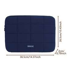 Fashionable Fluffy Quilted Laptop Sleeve, Fits 13/14/15.6 Inch Laptops, Soft Cotton Padded Tablet/Laptop Bag, Compatible With MacBook Pro/Air, Shockproof Laptop Sleeve With Zipper, Lightweight Unisex Computer Bag, Cute Feather Design, Portable Laptop Sleeve, Suitable For School, Work And Travel, Protective Case, Essential Laptop Sleeve For College - Multicolor - View 14