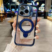 スマホケース： 16 Pro Max、15、14、13、12、11 Plus、Pro Maxに適しています。 レンズフレームはスタンドとしてオープンくことができ、ワイヤレス充電に対応しています。 この透明な携帯電話ケースはあなたのデバイスを保護するします。 - 古代の黄金色 - チェックする 10