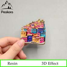 1pc Bogota Colombia Rainbow Community 3D Resin Magnet, Latin American Style Creative Travel Souvenir Magnetic Refrigerator Sticker, Home Decor Magnet - 1PC - View 10