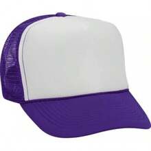 Otto - Gorro de Camionero de Malla con 5 Paneles Frontales de Espuma de poliéster - Rosa/Blanco/Rosa - Ver 14