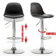 2PCS Bar Stools Adjustable Breakfast Swivel Gas Lift Chair Kitchen Cafe Pub Tool - 1 - View 4