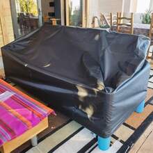2-Seater Outdoor Sofa Cover, Durable Material, Suitable For All Seasons, UV Resistant, Perfect For Your Outdoor Bench, Sofa And 2-Seater Chair - Black - View 9